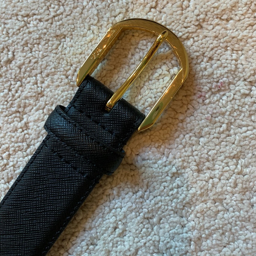 Lauren Ralph Lauren Black Belt Gold Buckle (M)